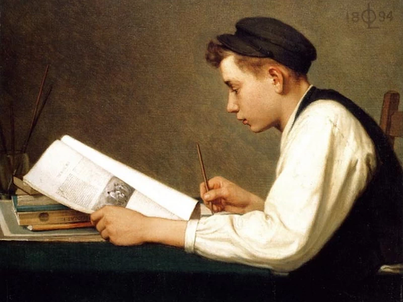 1864-Ozias Leduc - Il giovane studente